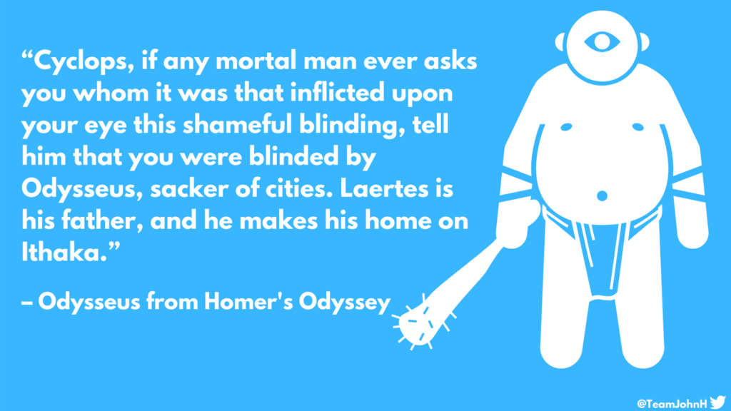 Cyclops Homer's Odyssey | Memento Vivere