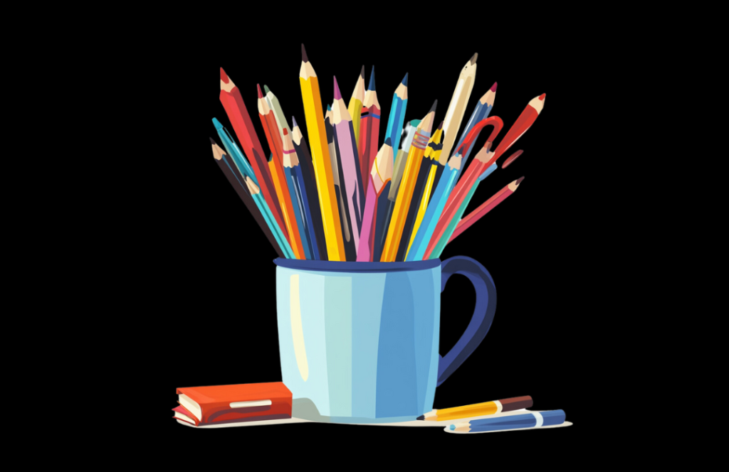 b2b content marketing tools tech stack - image of a mug and pencils